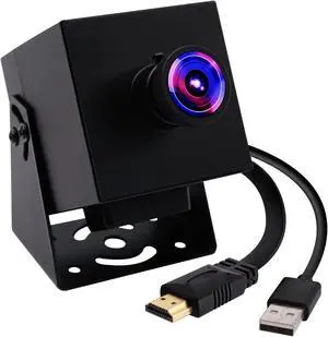 ELP 4K HDMI USB Camera Wide Angle PC Webcam 2X Digital Zoom H.264 8mp USB Security Camera (200degree Fisheye Lens)