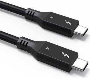 Foboiu Thunderbolt 4 Cable 3 feet (0.9 Meter) 2Pack USB-C to USB-C Cable with 240W Charging, Supports 8K Display and 40 Gbps Data Transfer, for iPhone 15, MacBook, iPad, Samsung Galaxy S23 etc