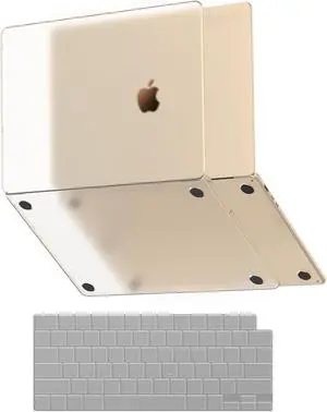 Soonjet for MacBook Air 13.6 inch Case M4 M3 M2 2025 2024-2022 Model A3240 A3113 A2681, Sturdy Protective Hard Shell Case + Translucent Keyboard Cover for MacBook Air 13 inch - Starlight Clear