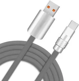 GentsStride Chubby 3.0 Extra Long Fast Charging Cable Durable USB Type-C Cables USB C to A Quick Charger Cord, Gray, USB-A to Type-C, 13.1 FT