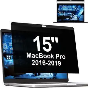 Mamol Privacy Screen MacBook Pro 15 Inch (2016-2019), Magnetic Removable Anti Blue Light Glare Filter Privacy Screen Protector for Apple Mac 15 in Laptop Model (A1707, A1990)
