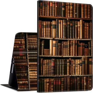 Case Fits All-New  Kindle Fire HD 8 & 8 Plus Tablet (12th Generation/10th Generation,2022/2020 Release) 8" Slim Lightweight PU Leather Smart Stand Cover with Auto Wake/Sleep,Library Bookshelf