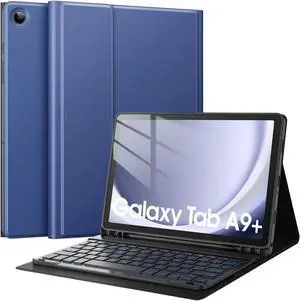 TiMOVO Keyboard Case with Pen Slot for Galaxy Tab A9 Plus 2023, Samsung Galaxy Tab A9+ Keyboard Case with Backlight, Magnetic Detachable Keyboard for Galaxy Tab A9+ 11 inch 2023, Navy Blue