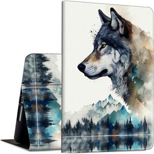 Case for Galaxy Tab A7 Lite 8.7 Inch 2021 (SM-T220 / T225 / T227) PU Leather Ultra Thin Slim Folio Lightweight Multi-Angle Viewing Stand Smart Cover Case for Samsung Galaxy Tab A7 Lite 2021,Art Wolf