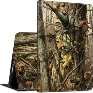 Case for 10.1" All-New Fire HD 10 Tablet (13th Generation, 2023 Release) PU Leather Slim Lightweight Multiple Angles Stand Smart Shell Cover with Auto Wake/Sleep for Fire HD 10 2023,Camouflage Tree