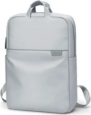 GOLF SUPAGS Travel Laptop Backpack for Women Anti Theft Slim Durable College Bookbag Business Computer Bag Fit 13.3Inch Notebook (Pale Grey, 13.3Inch)
