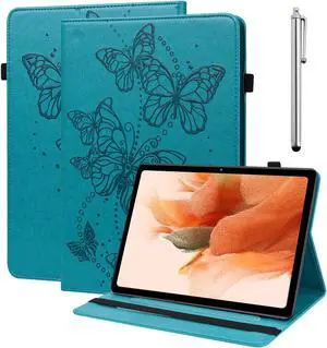 VODEFOX for Kindle Fire HD 10 Tablet Case 13th Generation 2023 Release 10.1", PU Leather Folio Butterfly Cover with Card Slots for Fire HD 10 & HD 10 Plus Tablet Case (13/11th Gen, 2023/2021) - Blue
