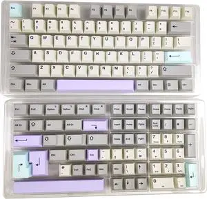 HK GAMING Custom Keycaps | Dye Sublimation PBT Keycap Set for Mechanical Keyboard | 139 Keys | Cherry Profile | ANSI US-Layout | Compatible with Cherry MX, Gateron, Kailh, Outemu | Muted