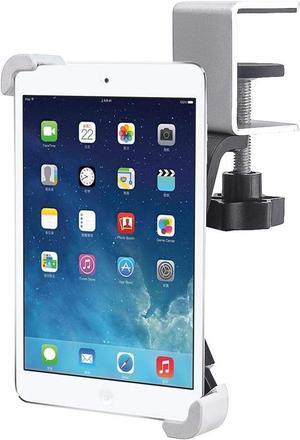 Under Cabinet Tablet Mount for Kitchen [Portable Small Clamp] Kitchen Tablet Holder for Counter Stand, 360deg Rotatable Metal Clip, Compatible with 7-11" Tablet Like iPad Pro, Air, Mini, Galaxy, Fire