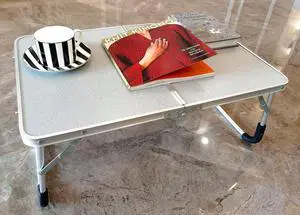 Foldable Laptop Desk,Folding Laptop Table,Foldable Laptop Stand,Aluminum Ultra Lightweight Bed Tray for Breakfast and Coffee Serving,Portable Mini Study Table-OROCKO
