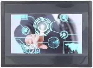 Hyuduo PLC HMI Display Panel 7 Inch TFT LCD with 12 Inputs 8 Outputs for FX3U 20 40 48MRT Simple Installation ARM9 Processor Grade IP65