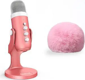 ZealSound Gaming USB Microphone k66r and d65p Furry Cover Bundle