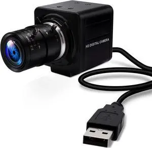 IFWATER USB Camera 8MP 5X Optical Zoom Webcam 2.8-12mm Manual Varifocal Lens,USB Webcam with CMOS IMX179 Image Sensor Video Conference Web Cameras for Computer,Laptop, Raspberry Pi,Jetson Nano