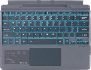 Zoof Type Cover for Microsoft Surface Pro 10 / Pro 9 / Pro 8 / Pro X, 13 inch, Portable Slim Wireless Keyboard with Touchpad Tablet Keyboard (Gray with Backlight)