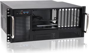 RackChoice 4U Front I/O ATX/Micro ATX rackmount Server Chassis,USB3.0x2,2 x 5.25"+6 x 3.5"(int.)