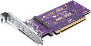 PCIe 3.0 to NVMe (4) M.2 Adapter for M.2 (M Key) SSD, PCIe X16, Requires Motherboard BIOS Support for Bifurcation