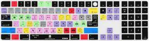XSKN Shortcuts and Languages Silicone Keyboard Cover Skin Compatible with Apple 2021 iMac M1 Chip Magic Keyboard with Touch ID and Numeric Keypad A2520 Accessories (EU&US Version, Premiere Pro)
