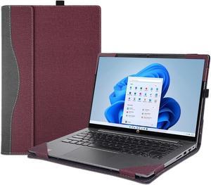 Cover Case for 15.6'' HP Envy x360 2-in-1 Laptop 15t-fe 15-fh 15z-fh 15-fe 15-ew 15t-ew 15z-ey & HP Pavilion x360 Convertible 15t-dw 15-er,PU Leather Protective Shell Detachable Laptop Bag(Burgundy)