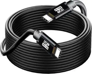 USB C to C Cable 15FT,100W 4K60HZ Type C GEN2x2(Data usb3.1),USB C Video Output From USB3.2/ USB4.0 Fast Charging & Sync for Xreal MacBook Pro iPad Pro iPhone 15 Pro Galaxy S22 Portable Monitor