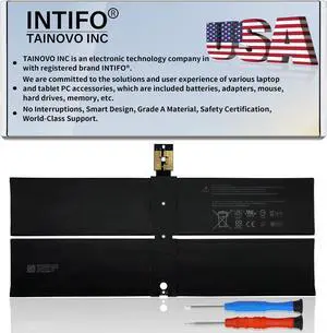 INTIFO 45.2Wh G3HTA036H DYNK01 Laptop Battery Compatible with Microsoft Surface Laptop 1st Gen 1769 2017 Surface Laptop 1782 13.5'' Series Notebook [7.57V 45.2Wh/5970mAh 4-Cell]