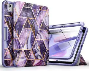 SURITCH Case for iPad (A16) 11th Generation 11 Inch 2025/iPad 10th Generation 10.9 Inch 2022, with Screen Protector, Pencil Holder Tri-fold Stand Auto Wake/Sleep Shockproof Protection, Lavender