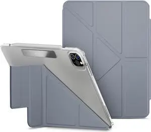 MAGEASY Case for iPad Pro 11" - Folio Case with Multi-Angle Stand, Apple Pencil Holder, Stain-Resistant, Compatible with iPad Pro 11'' (2018-2022) & iPad Air (5th/4th Gen) - Facet | Alaskan Blue