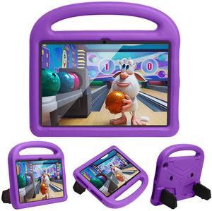 UUcovers for All-New Kindle Fire HD 8 Tablet (10th Generation, 2020 Release) and Fire HD 8 Plus Case with Handle Kickstand Kids-Friendly Lightweight Soft EVA Foam Silicone Shockproof Shell, Purple
