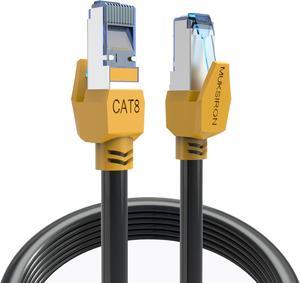 Cat 8 Ethernet Cable 75 ft,15 ft 25 ft 35 ft 50 ft 60 ft 100 ft 120 ft 150 ft 200 ft Heavy Duty High Speed Direct Burial Network Cable Professional LAN Cable,Weatherproof RJ45 Cable for Modem