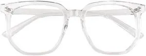 Oversized Square Reading Glasses for Women Men Blue Light Blocking Eyeglasses Frame Cute Comfortable Clear