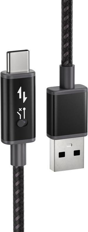 OSOM Privacy Cable - Data Blocker Switch, Charge Only Mode, USB Type-A to USB Type-C, Helps Prevent Juice Jacking