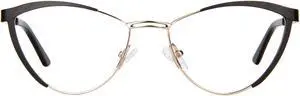 Zeelool Cat Eye Blue Light Blocking Glasses Metal Frame for Women Sydney FM0125-01 Black