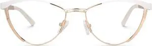 Zeelool Cat Eye Blue Light Blocking Glasses Metal Frame for Women Sydney FM0125-04 Gold