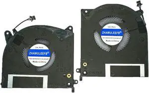 ZHAWULEEFB Replacement New Laptop GPU+GPU Cooling Fan for Dell Alienware M15 R2 N18E Gaming Laptop 0X9FRW DFSCK324162A2P DFS2013121H0T FLHU DC12V 1A Fan