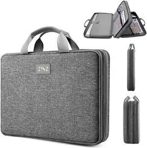 ZINZ Slim & Expandable Laptop Sleeve 15 15.6 16 Inch Case Bag for Popular 15"-16" Notebooks Water-Resistant Handbag Multipurpose Computer Accessories Storage Bag,G01DG01