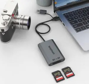 SD UHS-II Dual-Slot Card Reader .amalink Dual Slot USB C SD 4.0 Memory Card Reader Adapter .USB 3.2 Gen 1 Workflow Dual-Slot SDHC/SDXC UHS-II