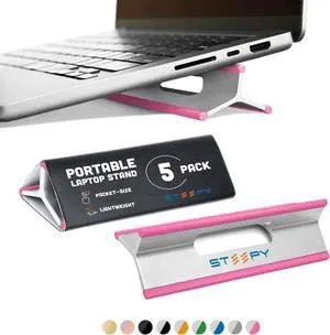 Steepy Adjustable Laptop Stand for Desk - 3 Heights Computer Stand for Laptop - Laptop Desk Stand - Laptop Riser for Desk - Portable Laptop Stand Adjustable - Laptop Stand for Desk Adjustable Height