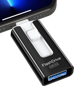 Sunany Flash Drive 512GB Thumb Drive USB Memory Stick High Speed External Storage USB Stick Photo Stick for Phone, Pad, Android, PC and More Devices (Black)