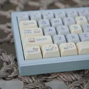 SUEHIODHY PBT Cat Keycaps Set XDA Profile Cute Keycaps 148 Keys Custom Dye-Sublimation Keyboard Keycaps for 60% 65% 70% 75% 100% Cherry Gateron MX Switches Mechanical Keyboards