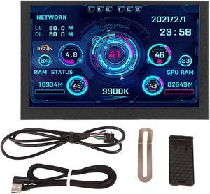 SUNGOOYUE IPS USB Mini Screen,5in PC CPU Data Monitor USB Type C for AIDA64 Temperature Display,PC CPU GPU Data Monitor