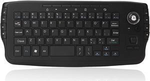Sunydog E30 2.4GHz Wireless Keyboard with Trackball Mouse Scroll Wheel Remote Control for Android TV BOX Smart TV PC Notebook Black