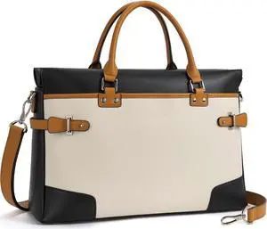 BOSTANTEN Briefcase for Women Leather Laptop Bag 15.6 inch Computer Messenger Office Business Work Tote