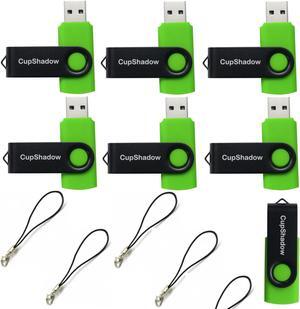 8GB USB Flash Drives Bulk USB Flash Drive 8GB Thumb Drive 15 Pack USB2.0 Flash Drive Bulk USB Drive Bulk CupShadow USB (Green)