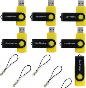 8GB USB Flash Drive 15 Pack Bulk USB Flash Drive 8GB Thumb Drive 15 Pack USB2.0 Flash Drive Bulk Thumb Drives Bulk CupShadow (Yellow)