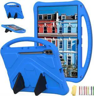 UUcovers for Samsung Galaxy Tab S9 Ultra & S8 Ultra 14.6-Inch Kids Case 2023/2022 (SM-X910/X916/X918/X900/X906) with Kickstand/Handle Stand Kids Friendly Lightweight Soft EVA Shockproof Cover, Blue