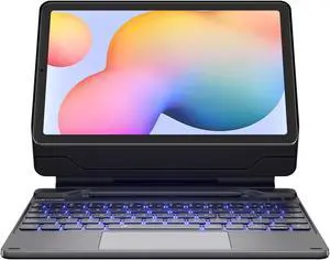 Dexnor Keyboard Case for Samsung Galaxy Tab S6 Lite 10.4 Inch Case with Keyboard Magnetic Floating Cantilever Stand Multi-Touch Trackpad Wireless Backlit S Pen Holder for Tab S6 Lite 2024/2022/2020