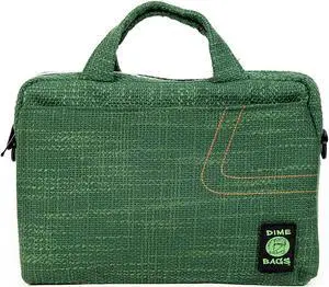 DIME BAGS Side Hustler | Hemp Computer Bag | Padded Commuter Shoulder Bag (15 inch, Forest)