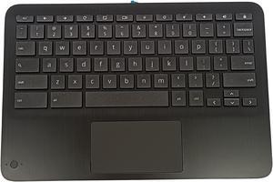 LTPRPTS Replacement Laptop Upper Case Palmrest Keyboard Touchpad Assembly Part for HP Chromebook X360 11MK G3 EE M49312-001 Black