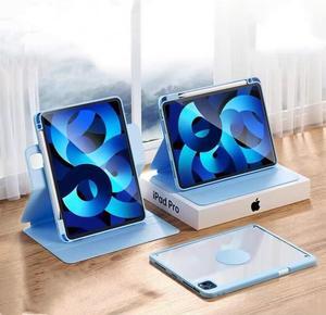 Vertical Case for iPad 9th/8th/7th Generation 10.2 inch, iPad Pro 10.5/ Air 3rd Gen Magnetic Case with Pencil Holder[(It can hold Keyboard)]  360 Rotatable Detachable Smart Cover (Blue)