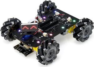 Freenove Mecanum Wheel Car Kit for Raspberry Pi Pico (Not Included) (Compatible with Arduino IDE), Dot Matrix Expressions, Obstacle Avoidance, Line Tracking, Light Tracing, Colorful Light, App