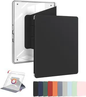 Case for Kindle Scribe with Pencil Holder - (360 Degree Rotation & Auto Wake/Sleep), Premium Folio Stand Case with Flexible Viewing Angles for Kindle Scribe 10.2 Inch 2022 (Black)